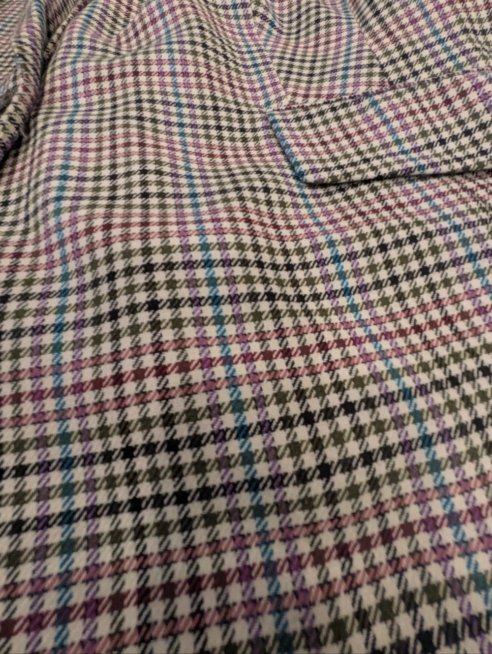 Talbots NWT Blazer Plus Size Plaid With Blue. Brown, Pink Size 22wp - Picture 2 of 8